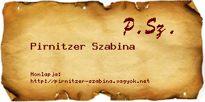 Pirnitzer Szabina névjegykártya